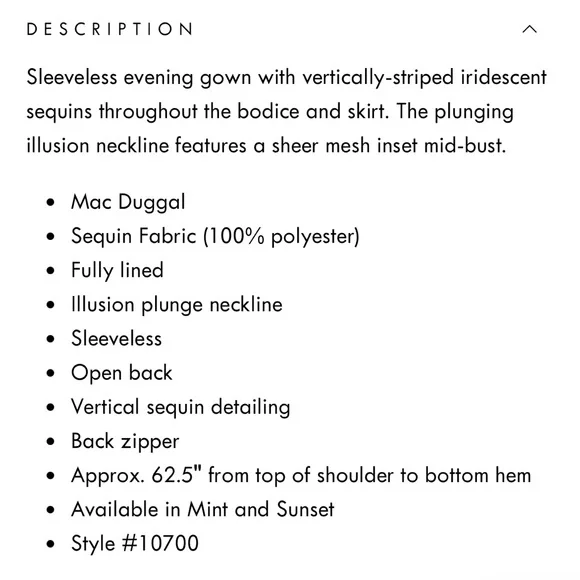 Mac Duggal 6 Sunset Sequin Plunge V Neck Gown NWT Flowy A Line Skirt - Picture 5 of 13